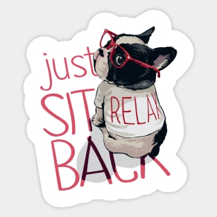 Pug Relaxing Sticker